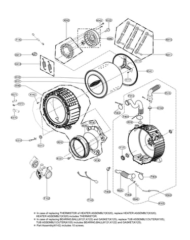 Drum and tub assembly