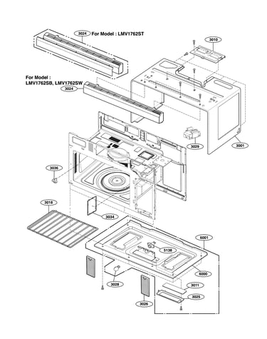 Oven cavity parts