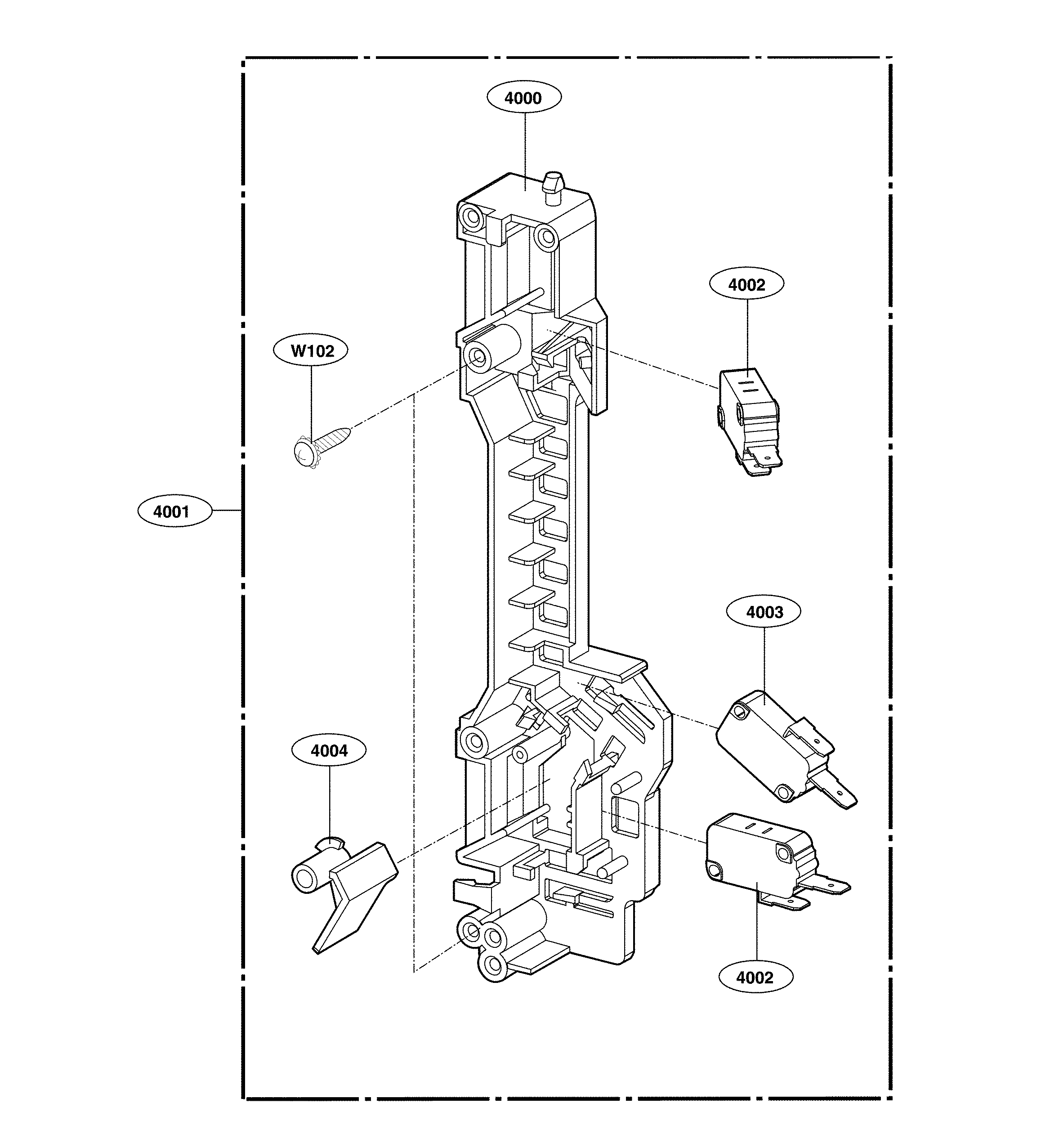Latch board parts