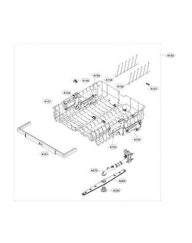 Upper rack assembly