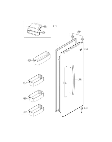 Refrigerator door