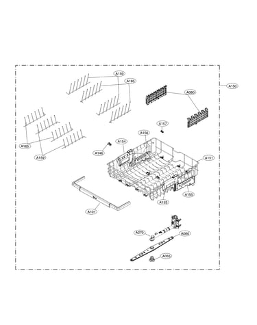 Upper rack assembly