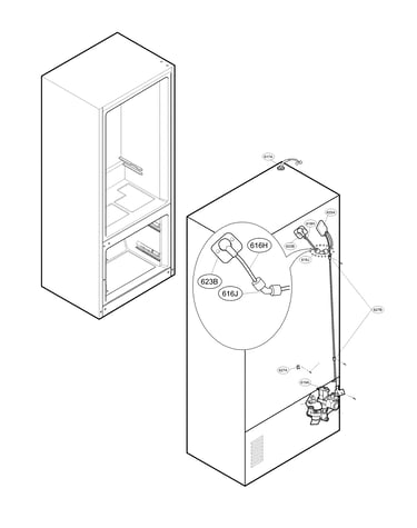 Valve & water tube parts