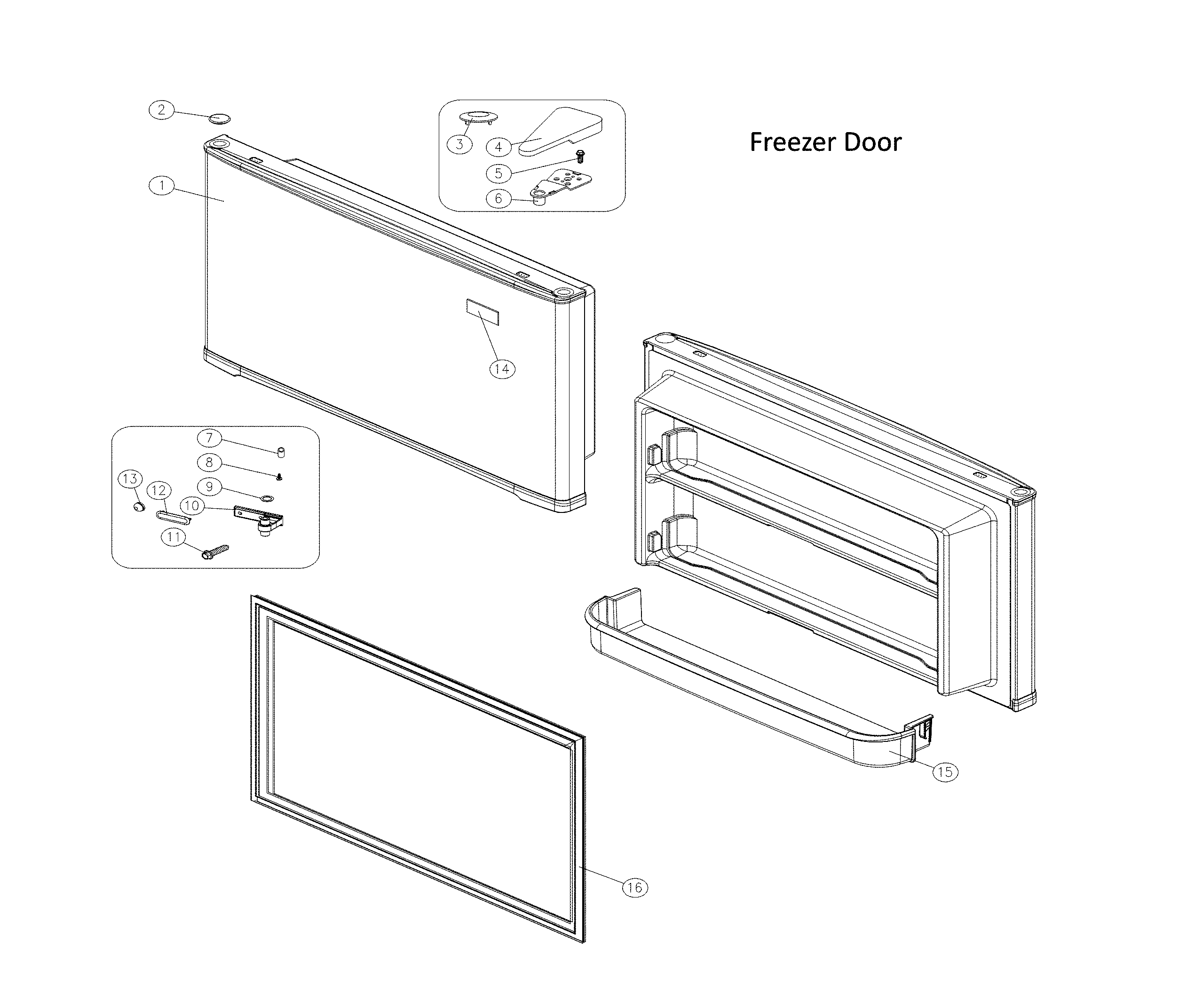 Freezer door