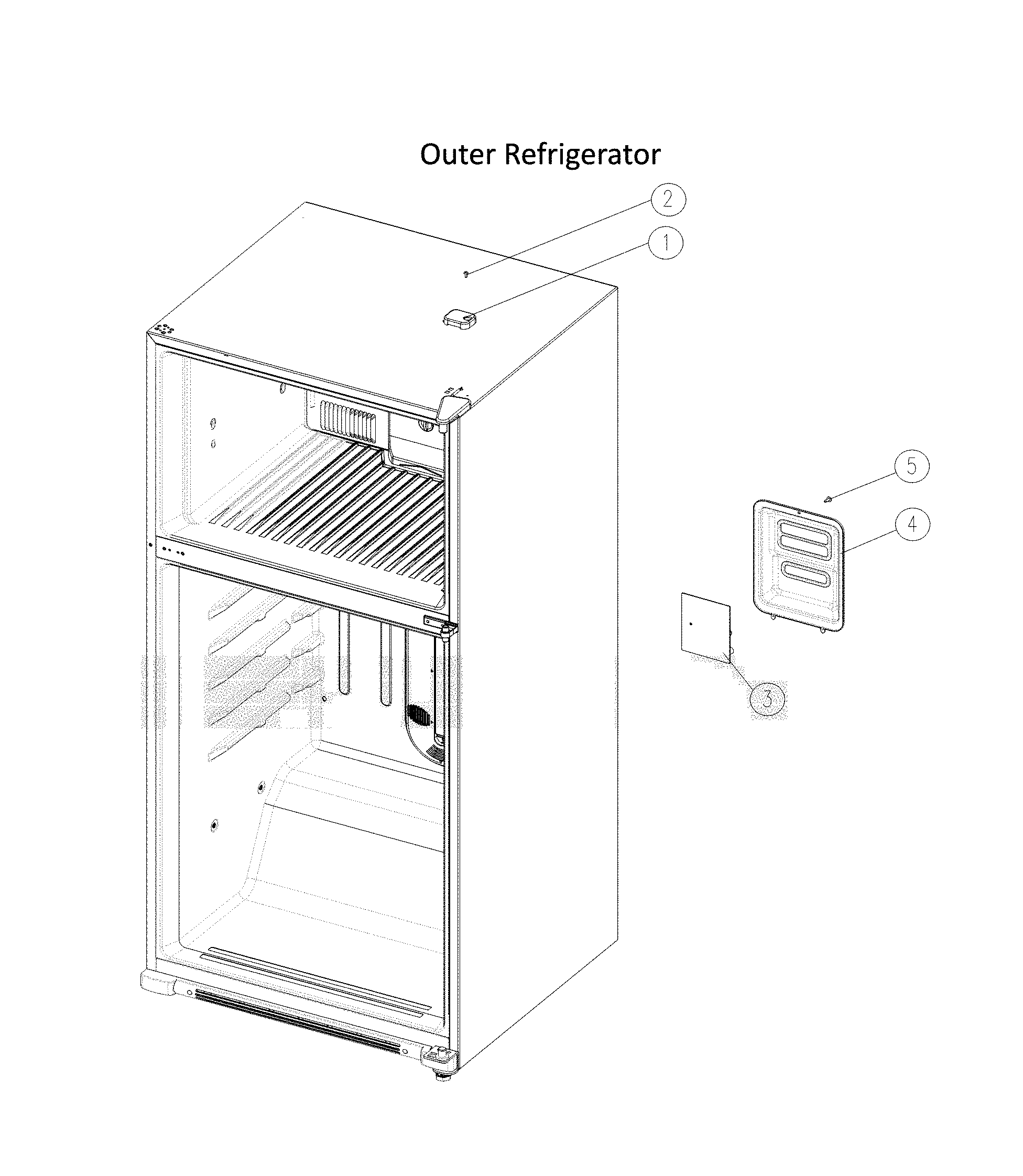 Outer refrigerator