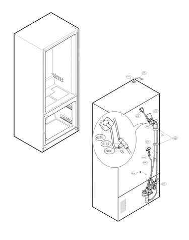 Valve & water tube parts