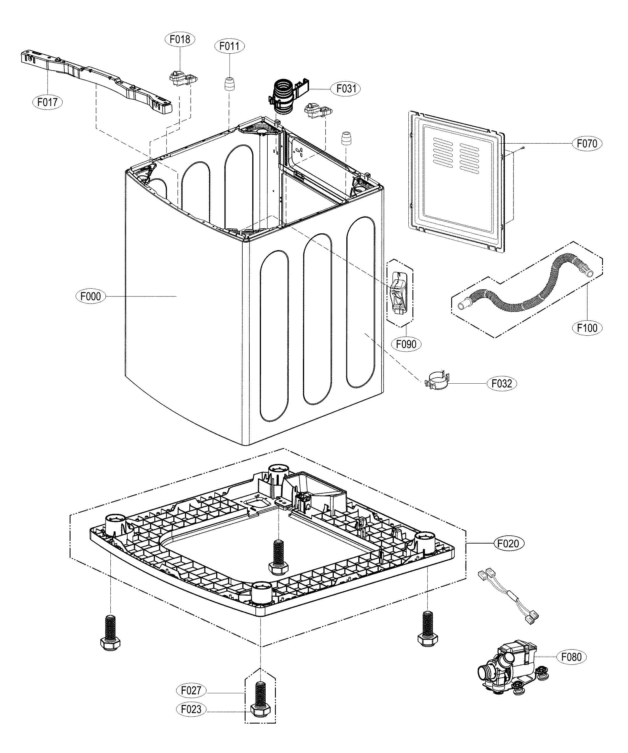 Outer case assembly