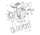 LG DLEX3700W/00 cabinet and door assembly diagram