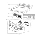 Kenmore 79681582411 cabinet and control panel parts diagram