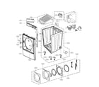 Kenmore 79681582411 cabinet and door parts diagram