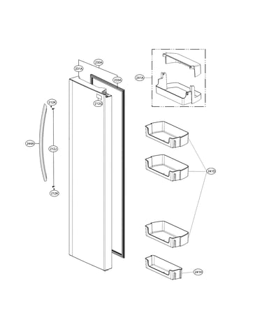 Refrigerator door