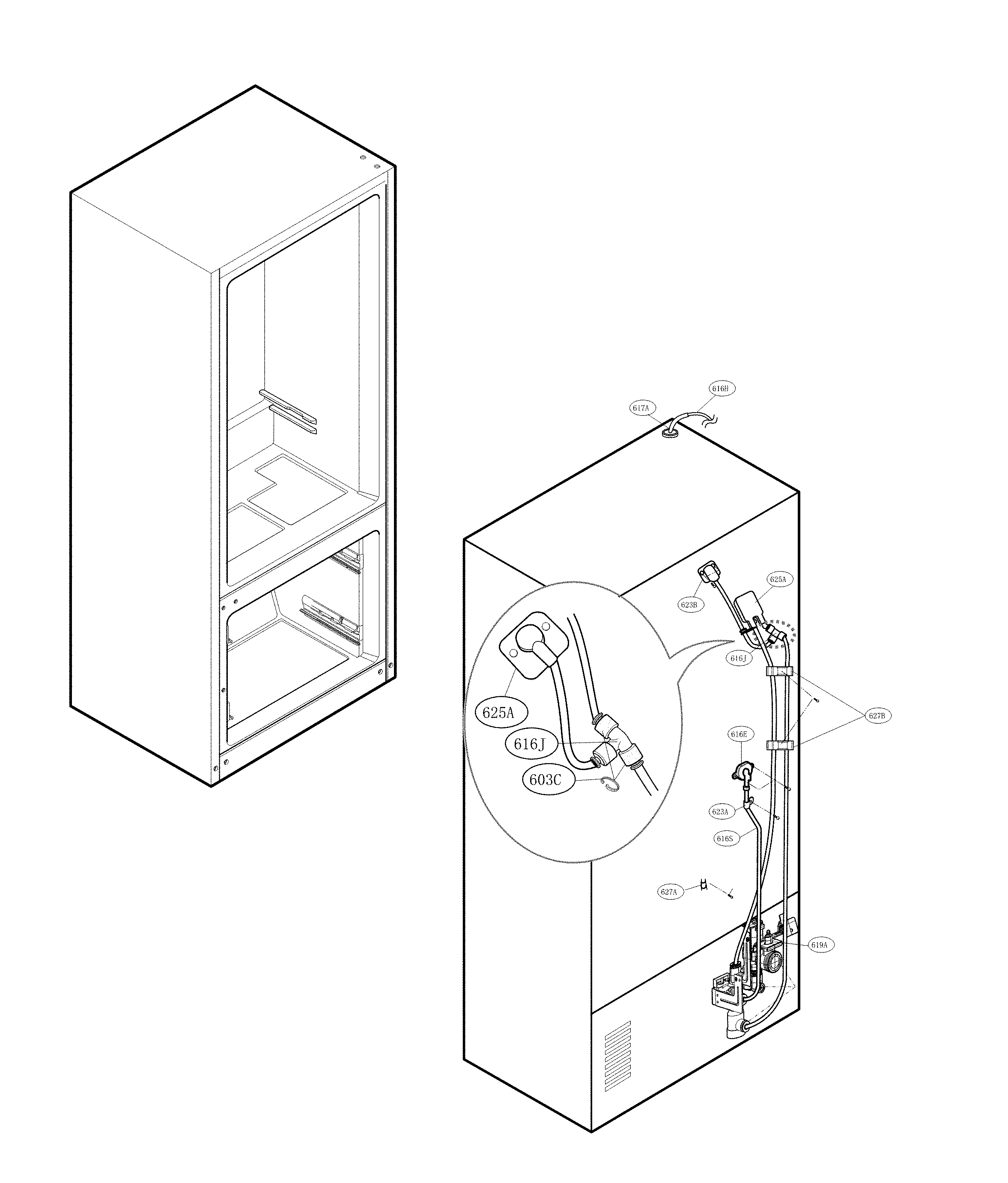 VALVE AND WATER TUBE PARTS