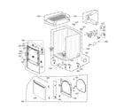 LG DLE7100W/00 cabinet and door assembly diagram