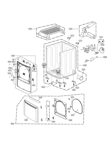 Cabinet and door assembly