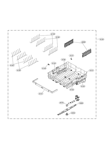 Upper rack assembly