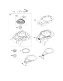 Starter and blower housing