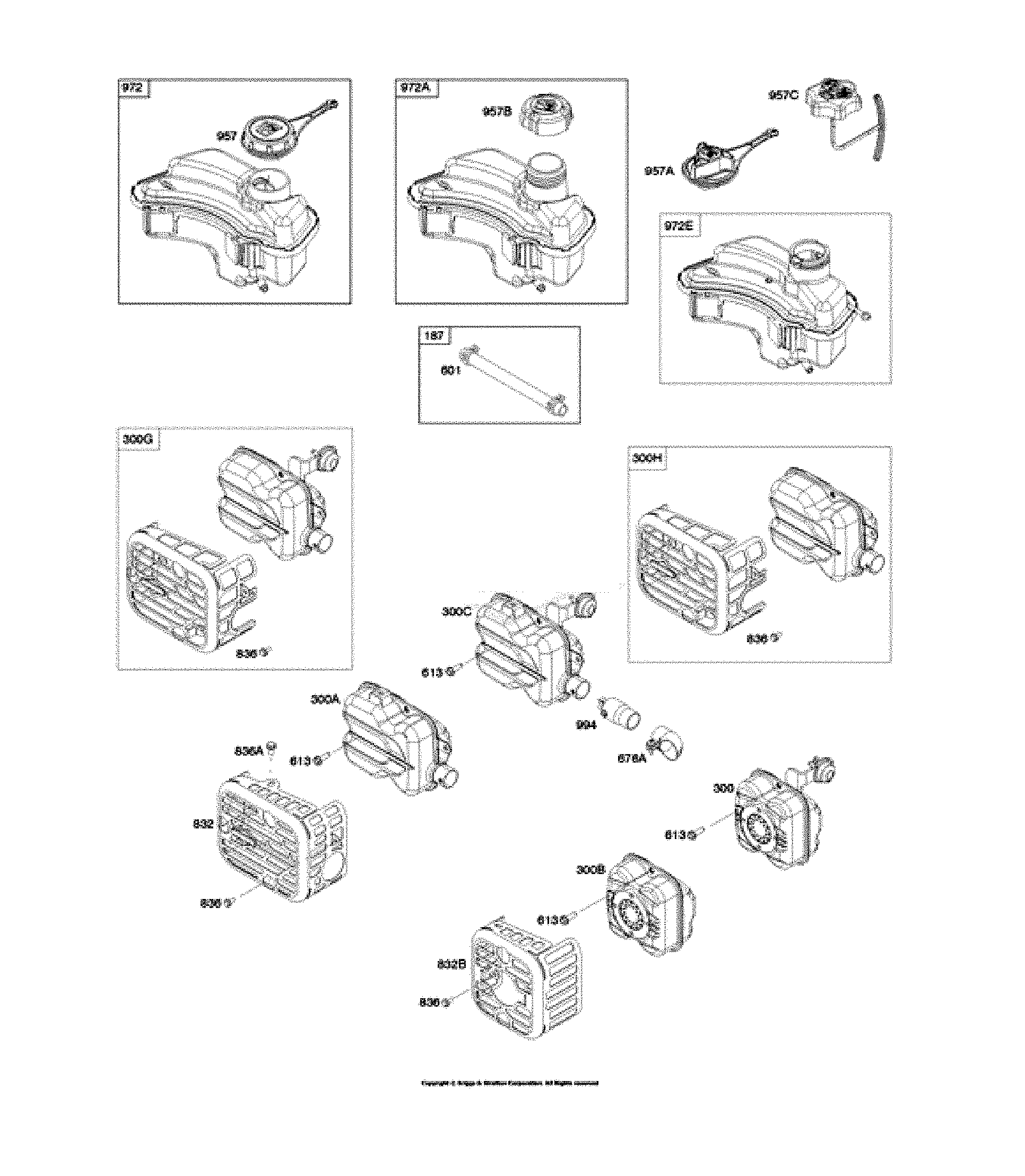 Gas tank and muffler