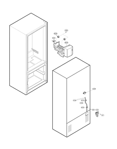Water and icemaker parts