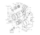 LG WM2233HW/01 drum and tub assembly diagram