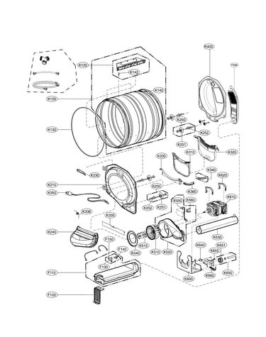 Drum and motor assembly