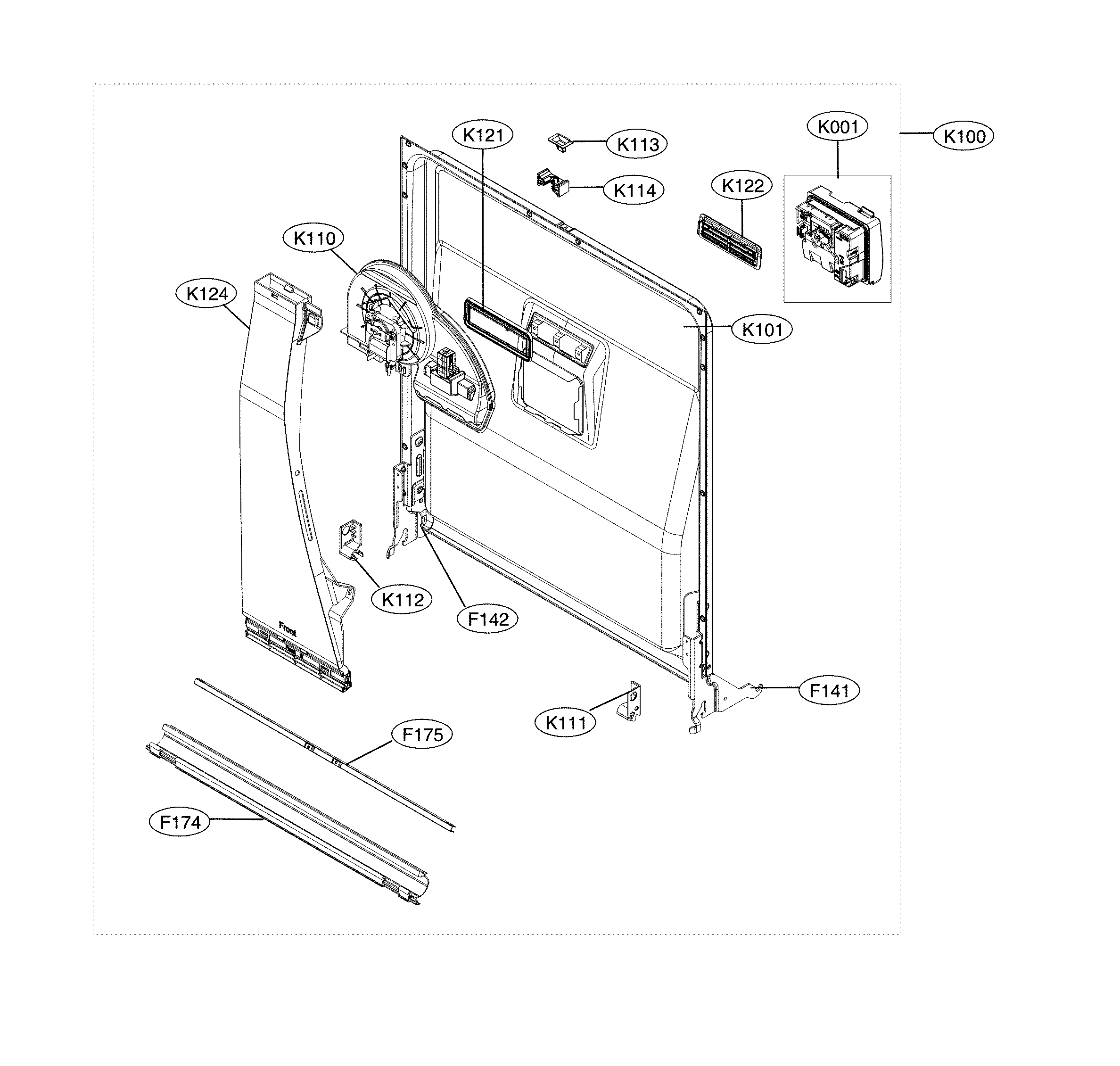 Door liner assembly