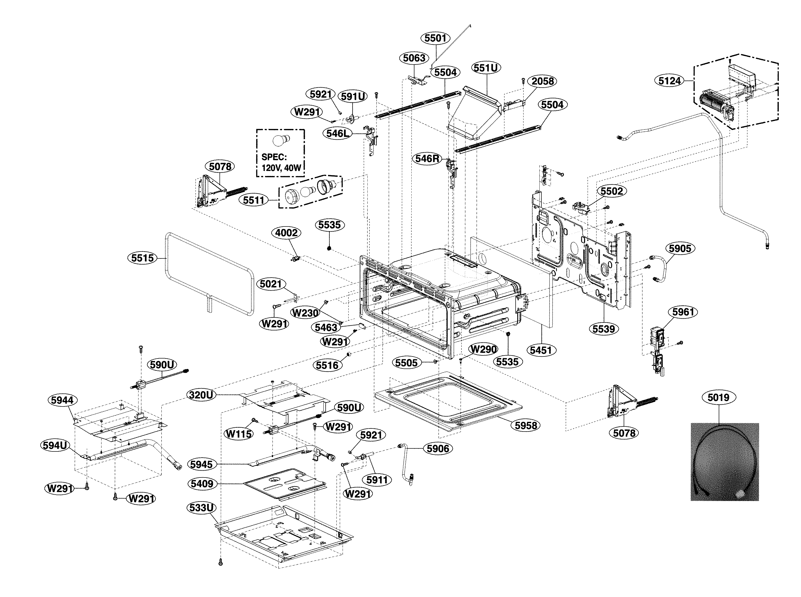 Upper cavity parts