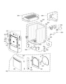 Cabinet and door assembly