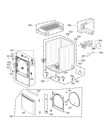 Cabinet and door assembly