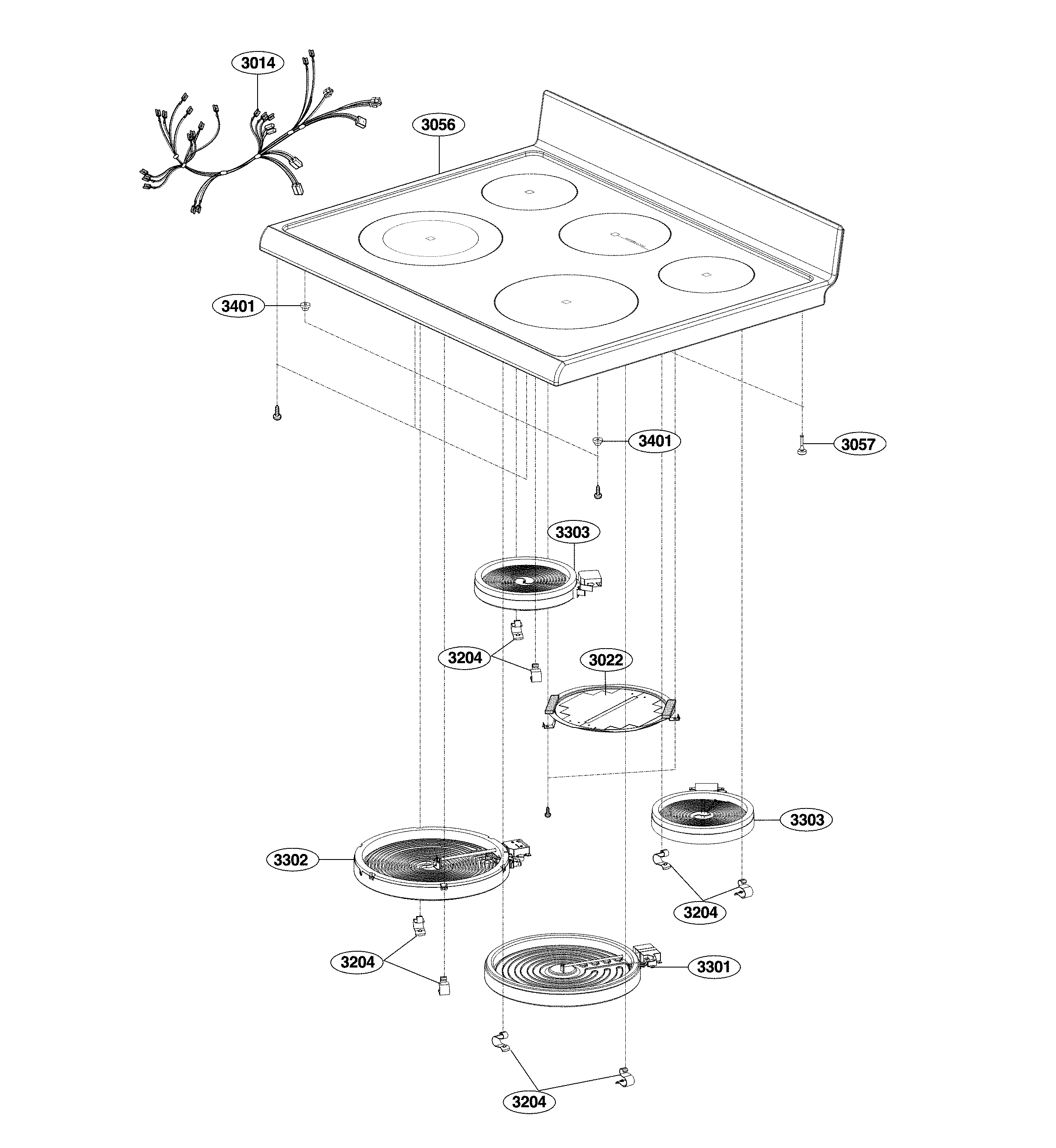 COOKTOP PARTS