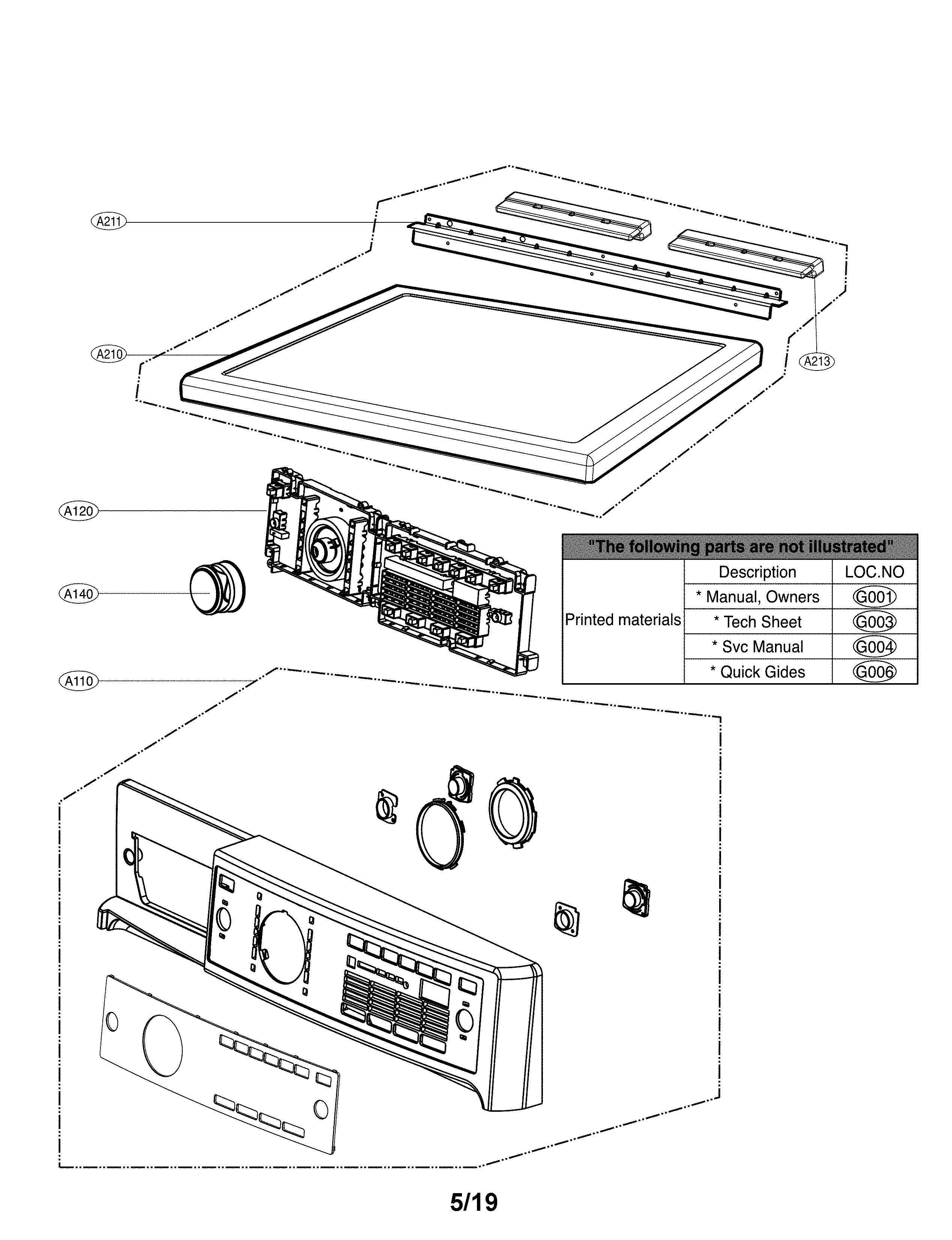 CABINET AND CONTROL PANEL PARTS