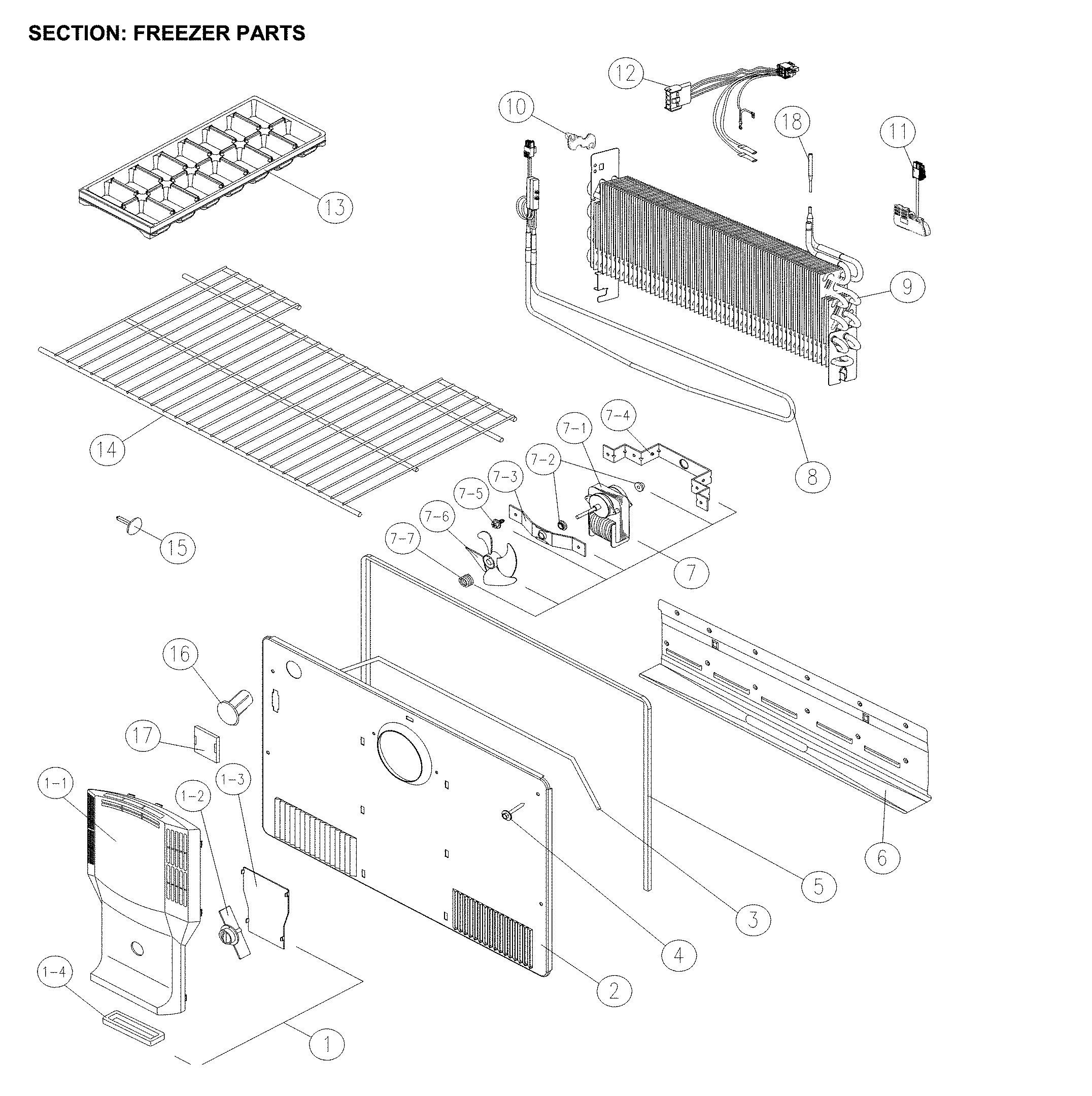 Freezer parts