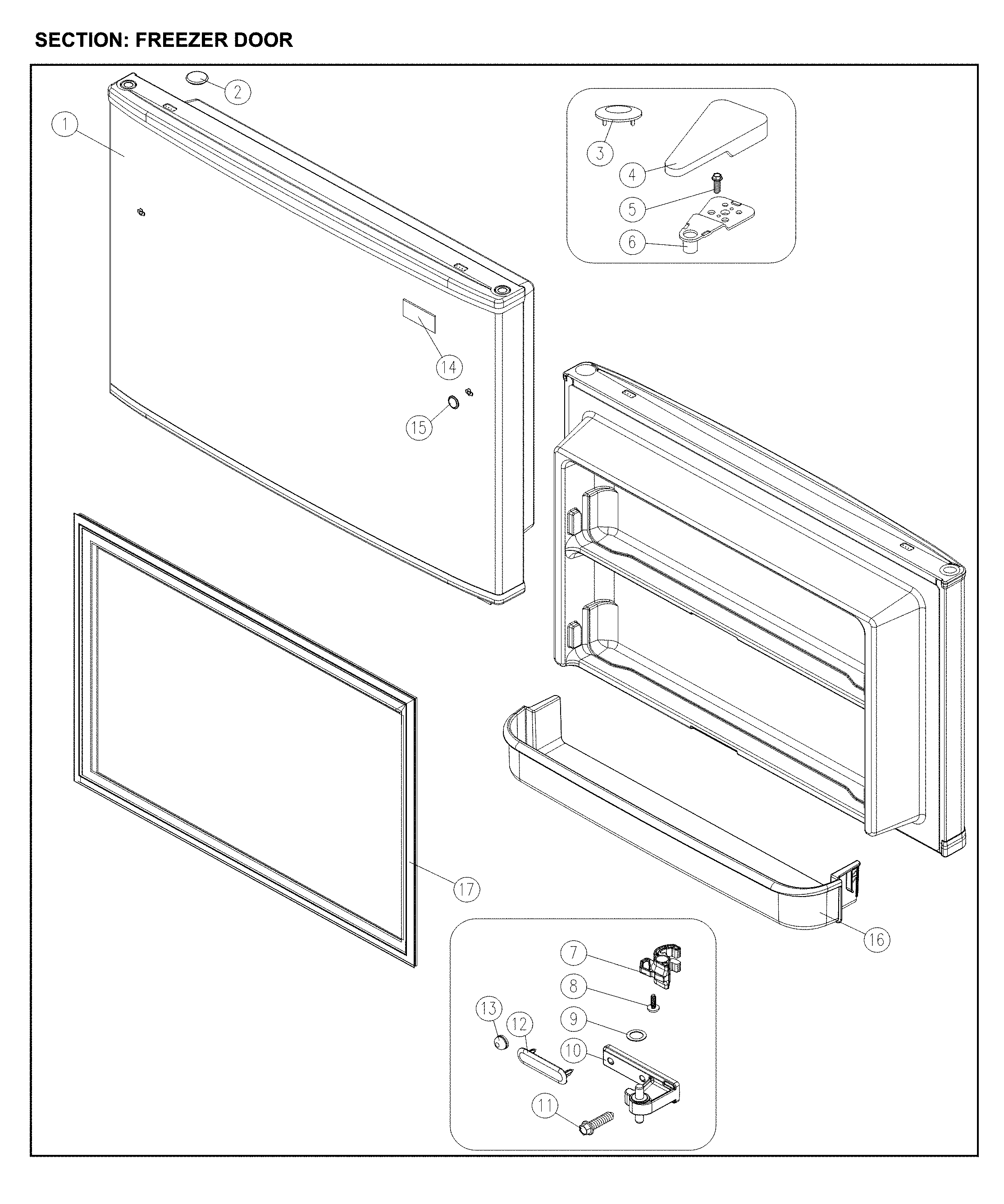 Freezer door