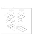 1full, 2split glass shelf