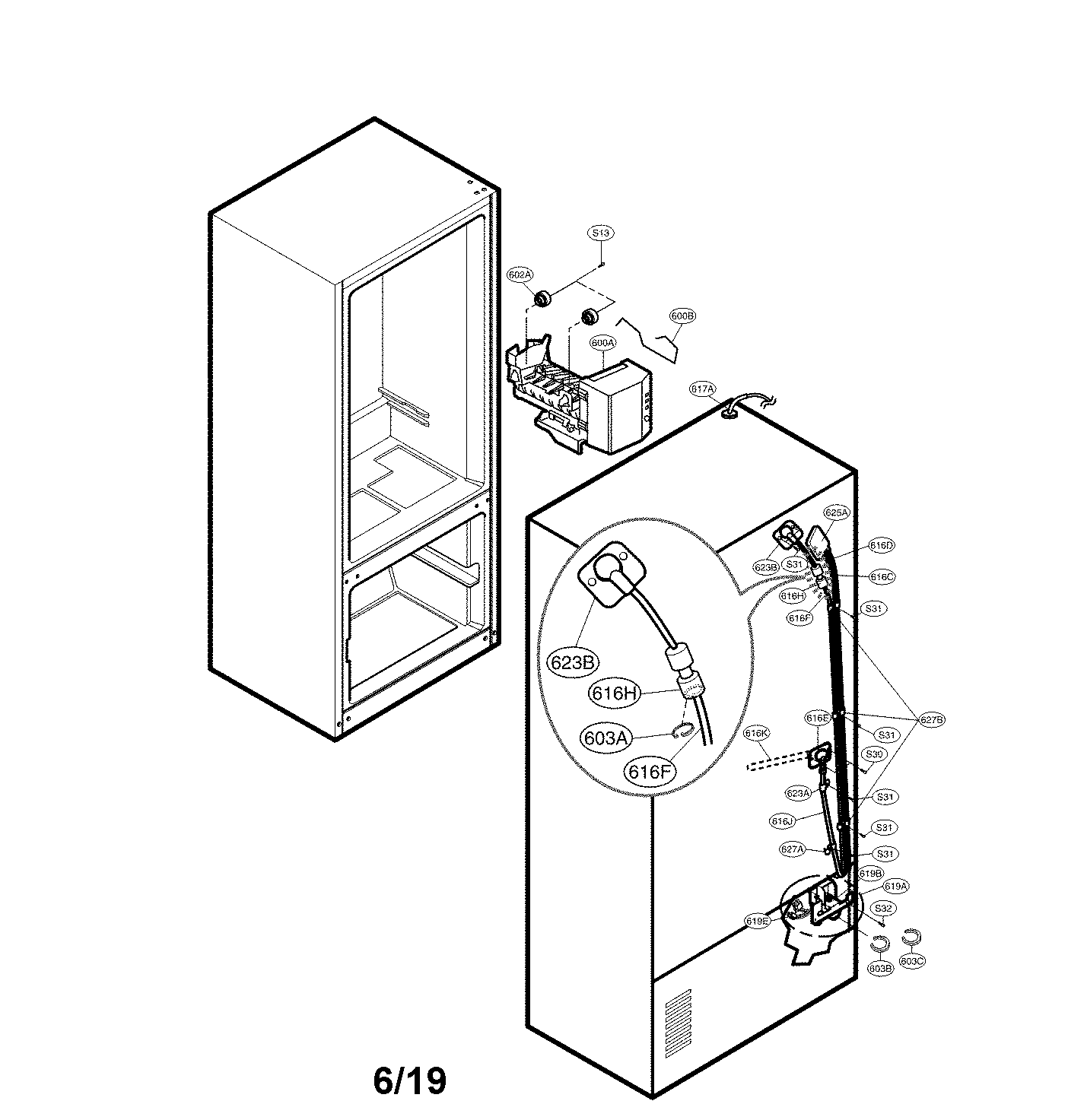 Ice maker freezer parts