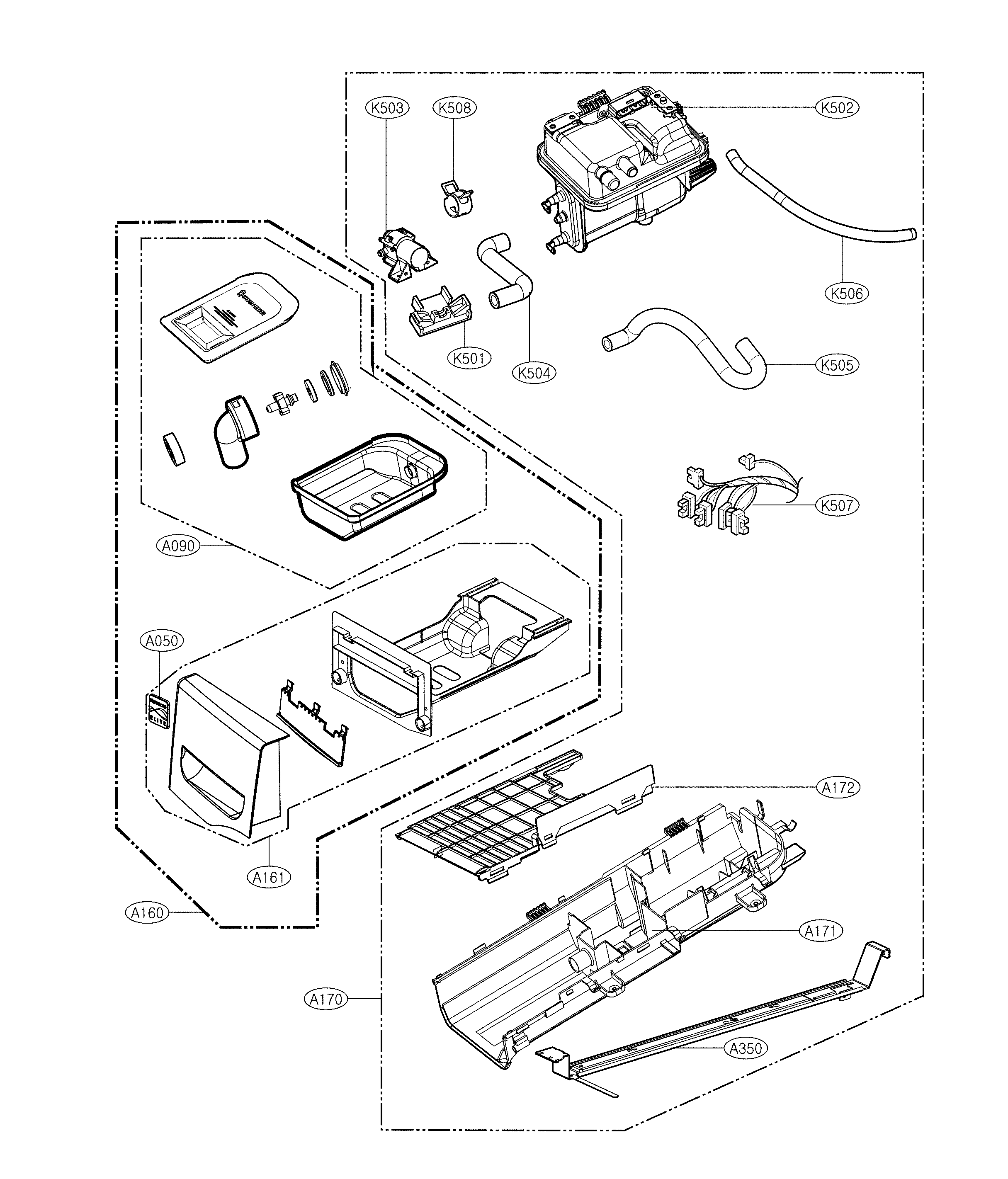 Panel drawer parts