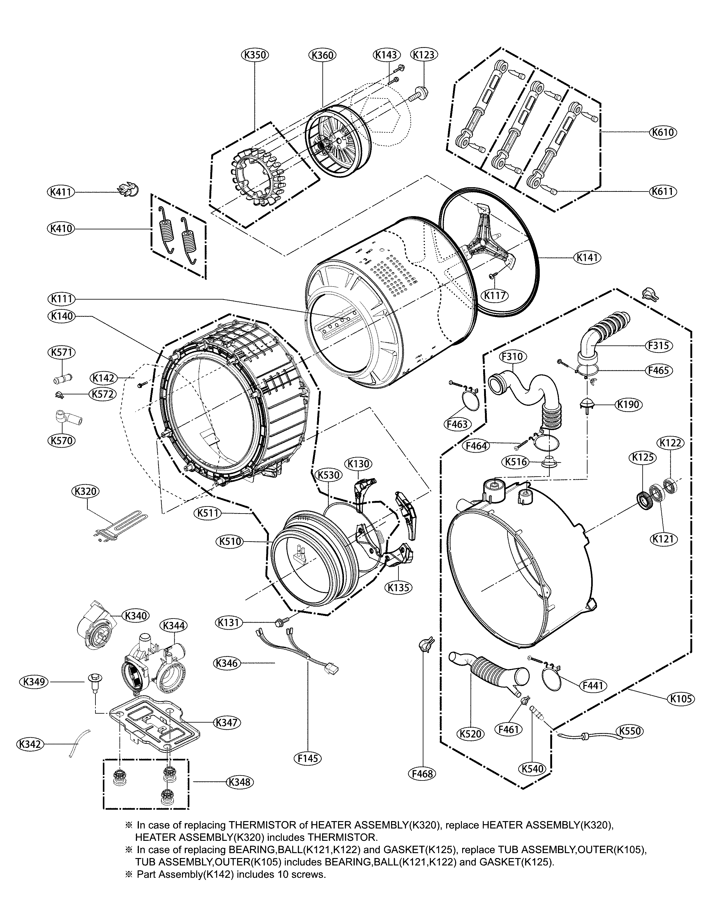 Drum and tub parts