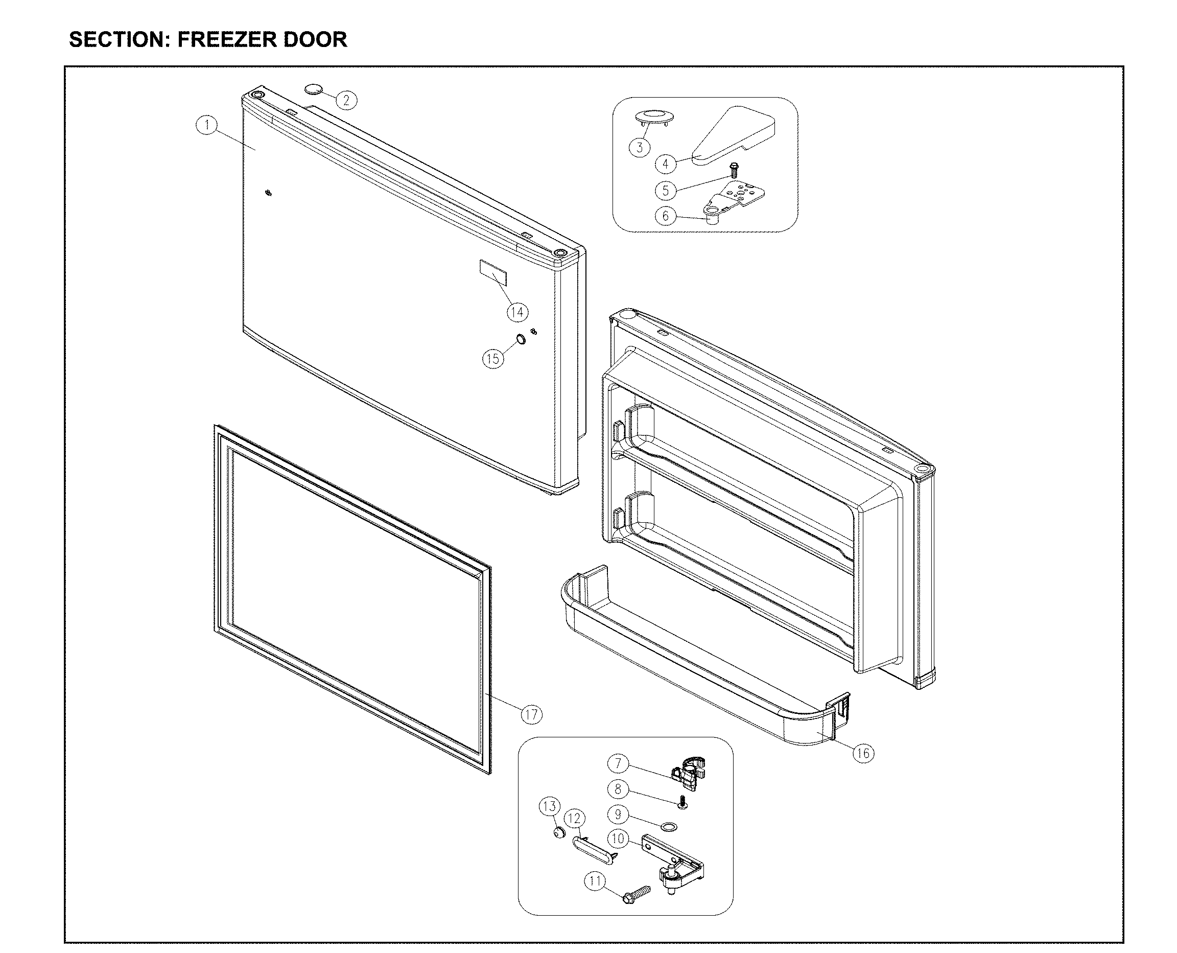 Freezer door