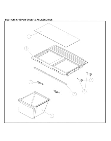 Crisper shelf& accessories