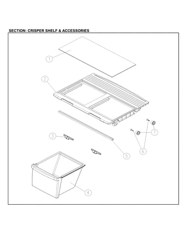 Crisper shelf& accessories