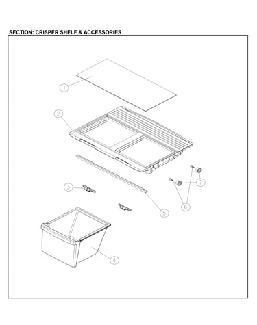 Crisper and shelf
