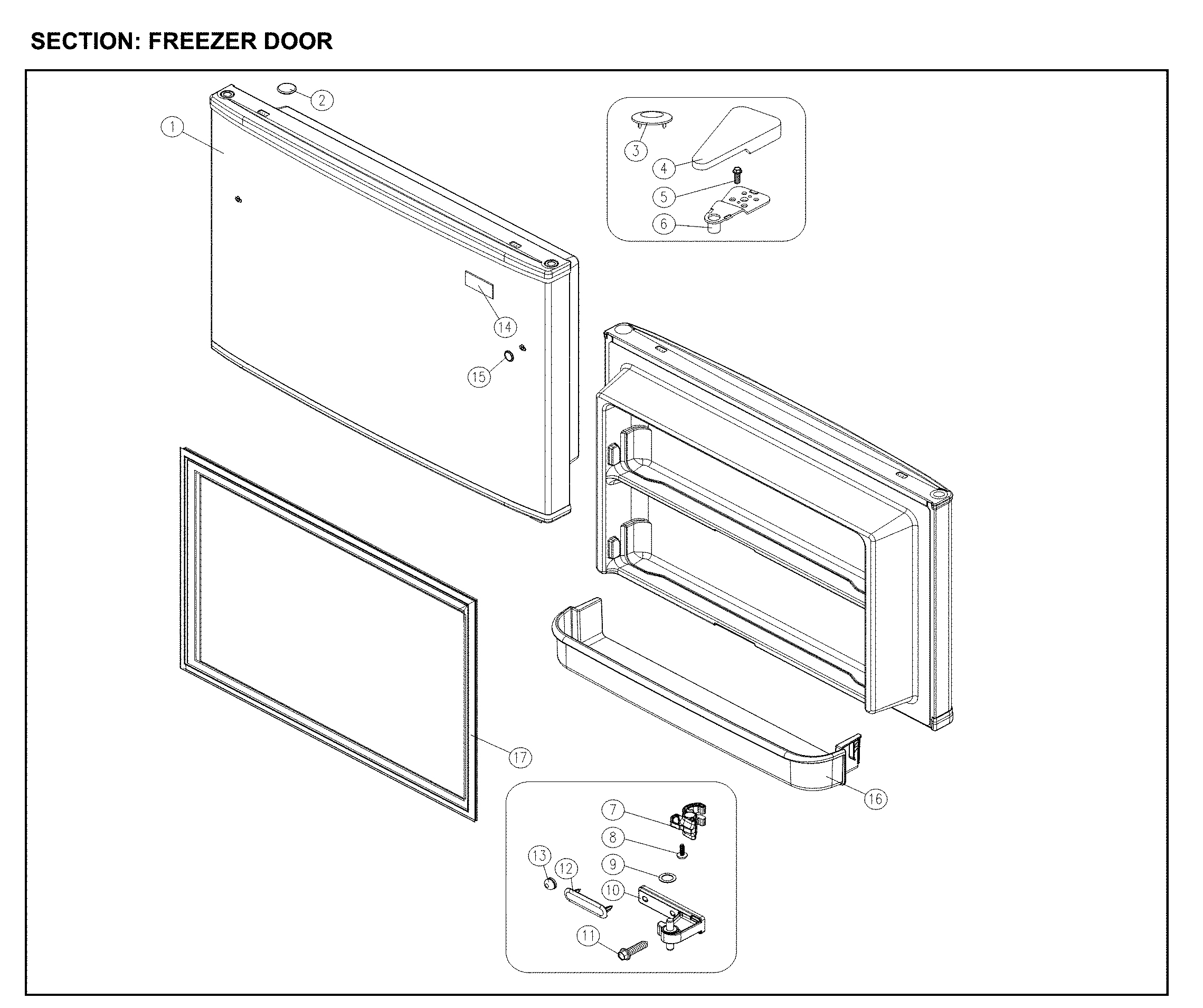 Freezer door