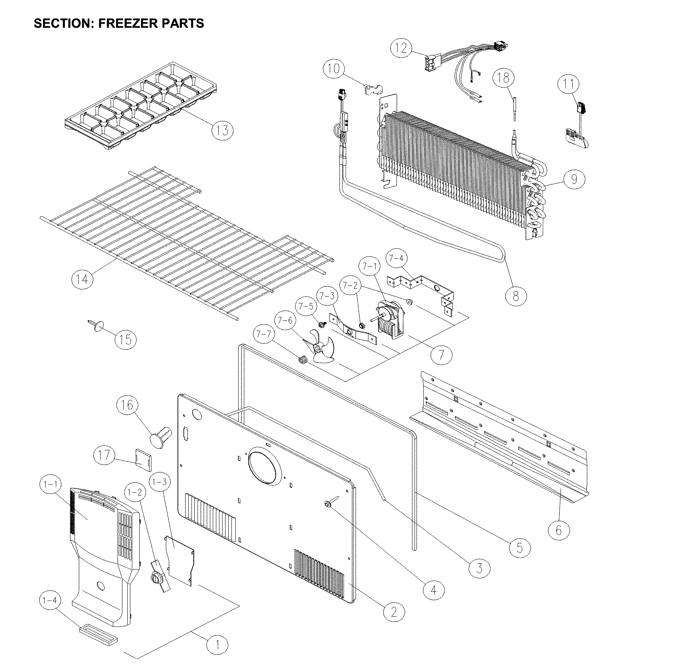 Freezer parts