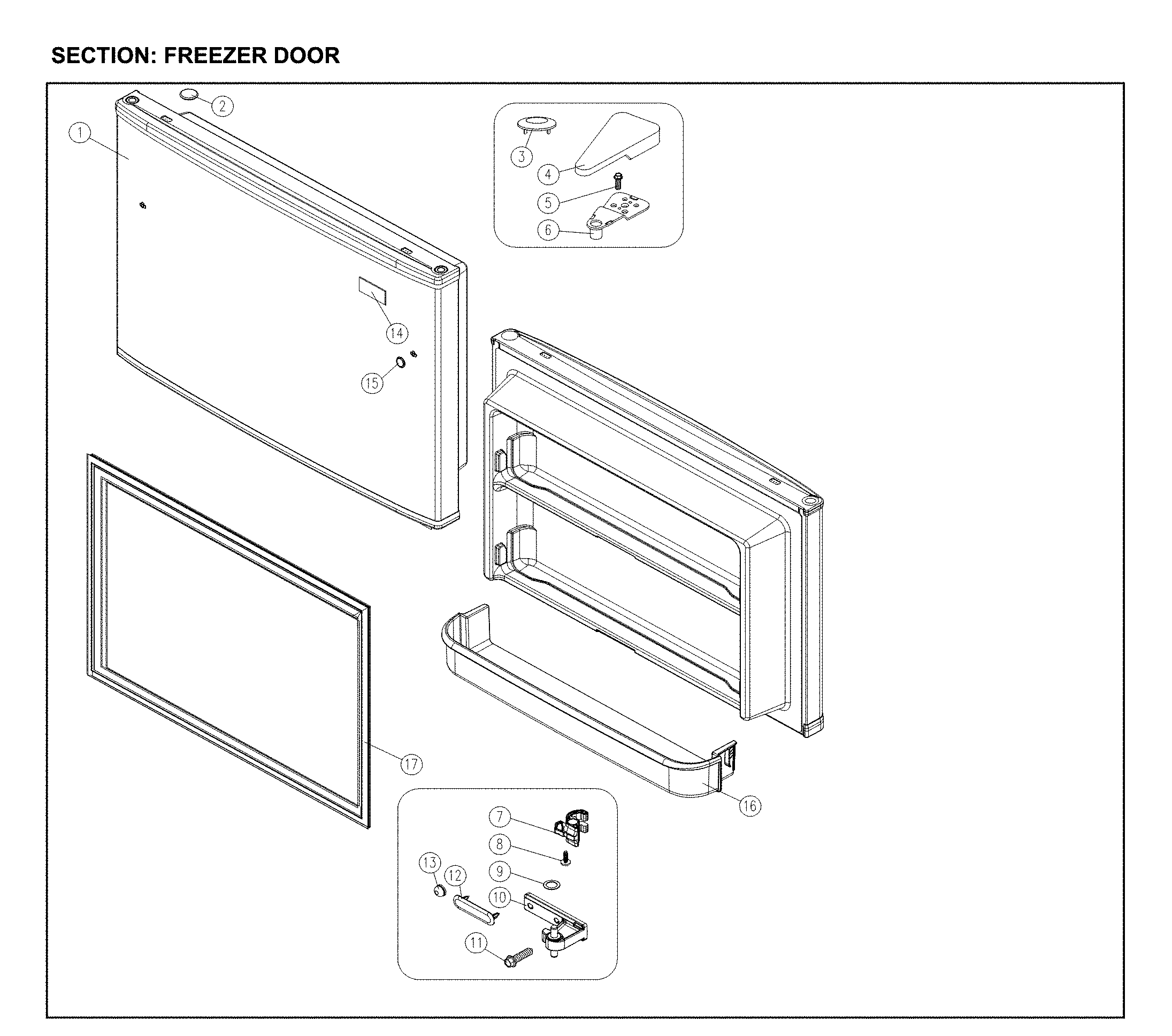 Freezer door