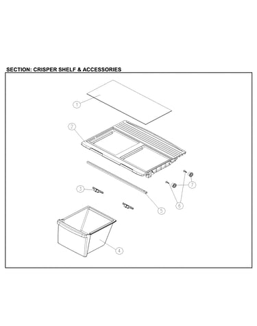 Crisper and shelf