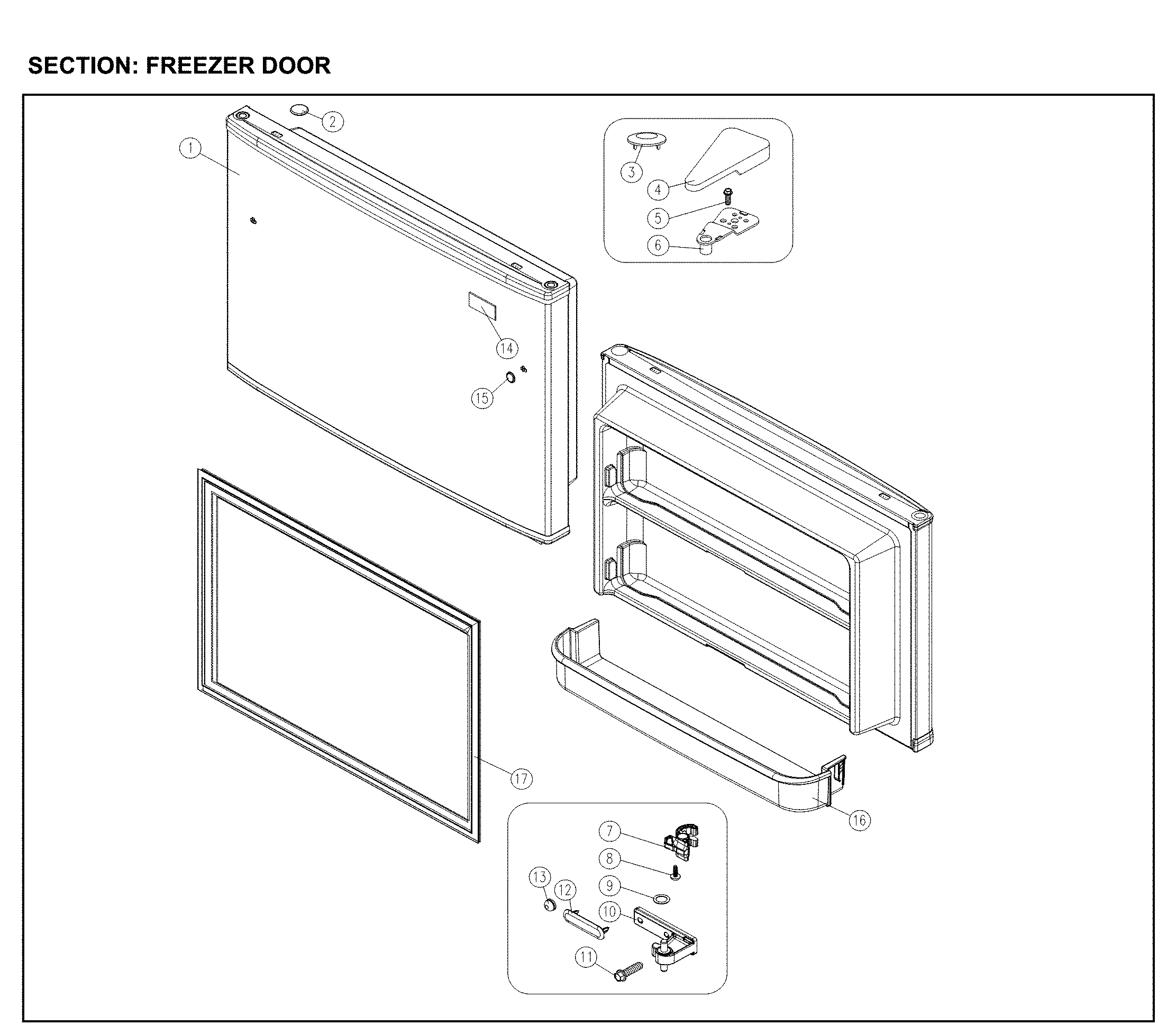 Freezer door