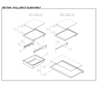 Kenmore 11161215612 full/split glass shelves diagram