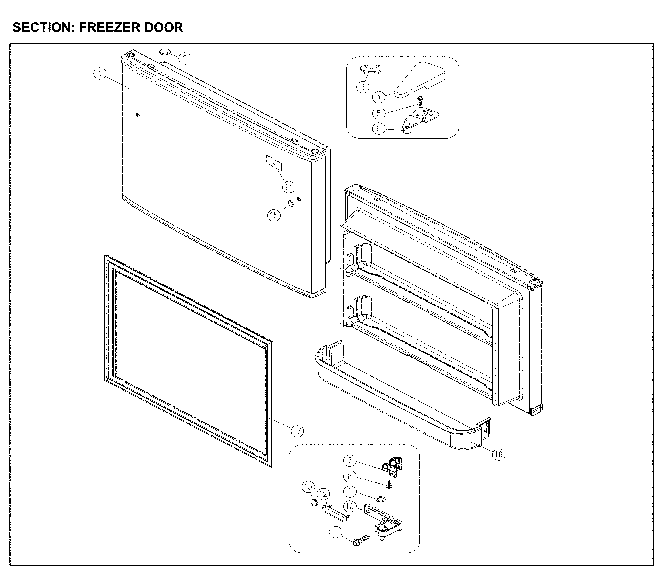 Freezer door