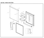 Kenmore 11161219613 fresh food door diagram