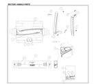 Kenmore 11161219613 handle parts diagram