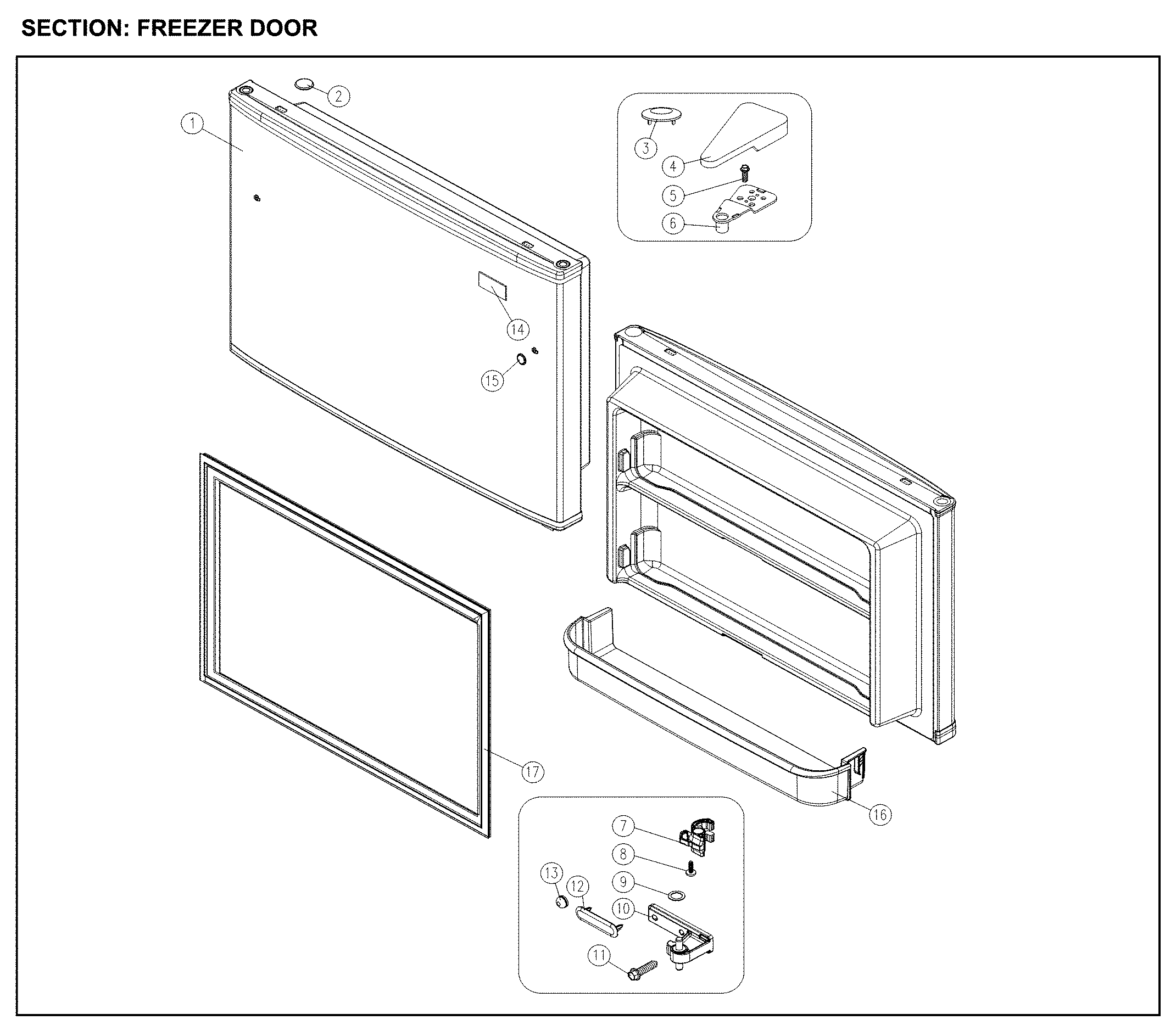 Freezer door